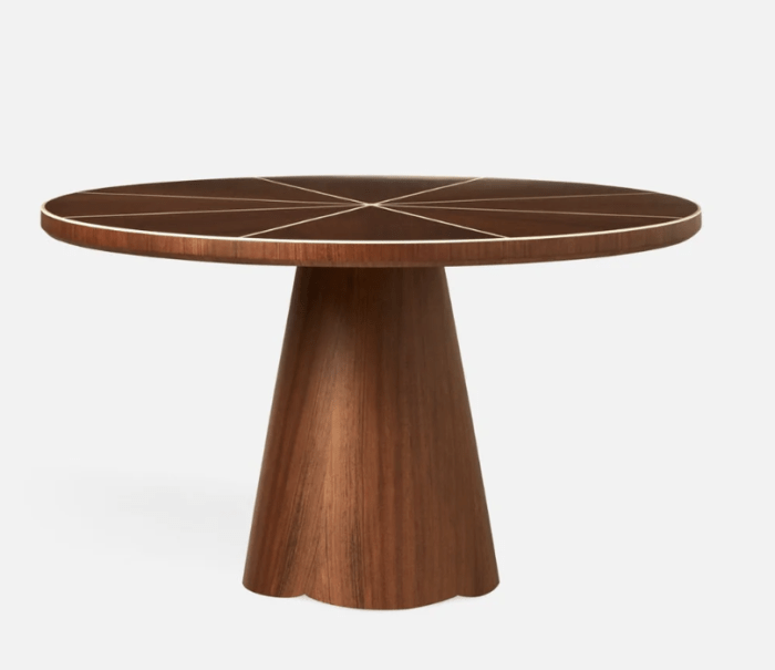 Novak Entry Table Teak/Faux Bone,32"